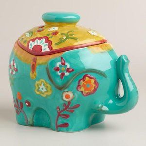 World Market Elephant Ceramic Cookie Jar